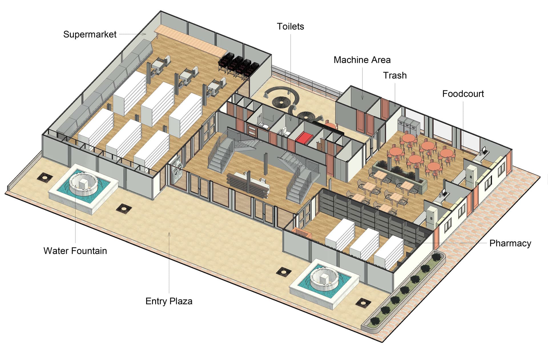 Department Store 3D Floor Plan