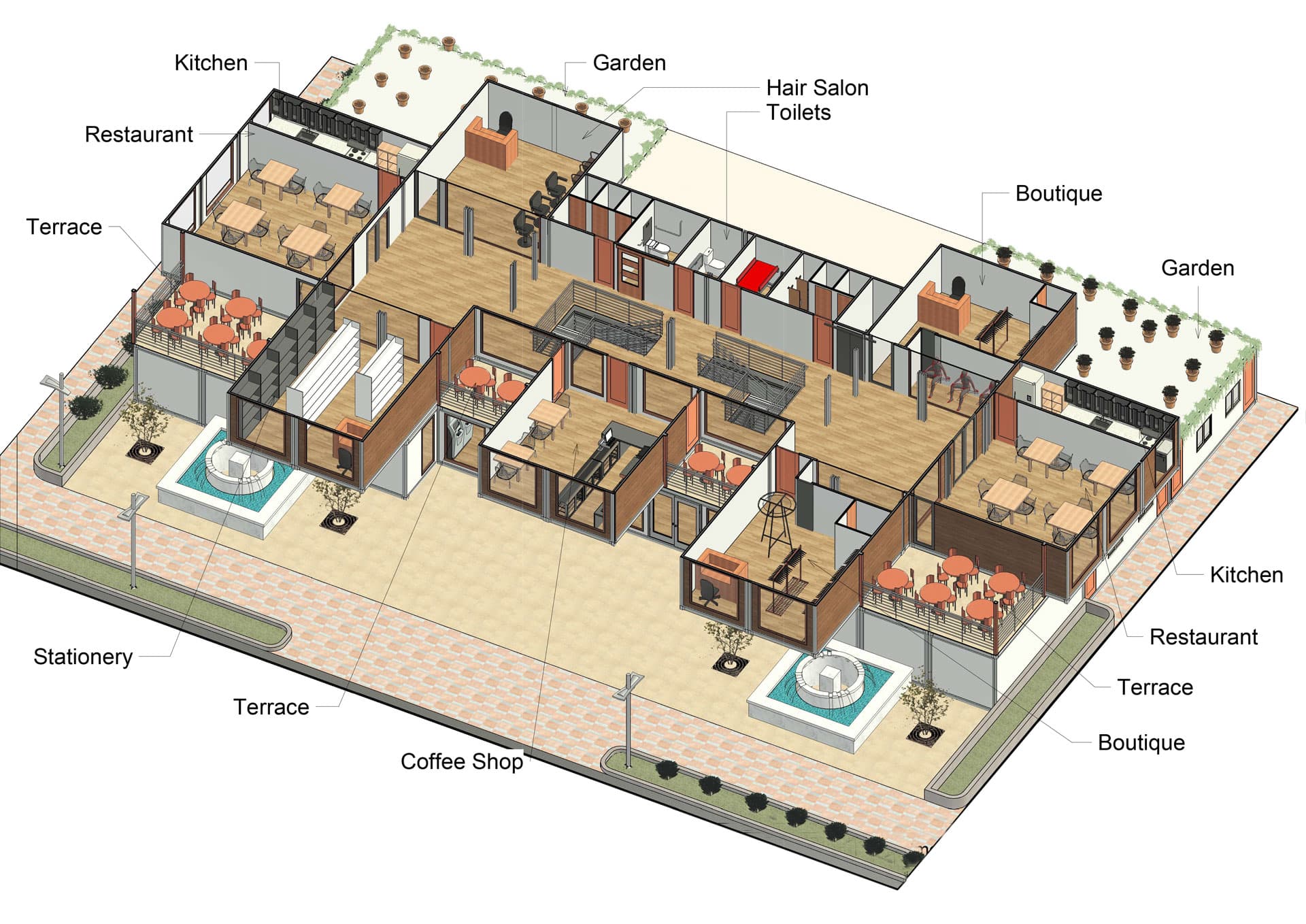 Department Store 3D Floor Plan