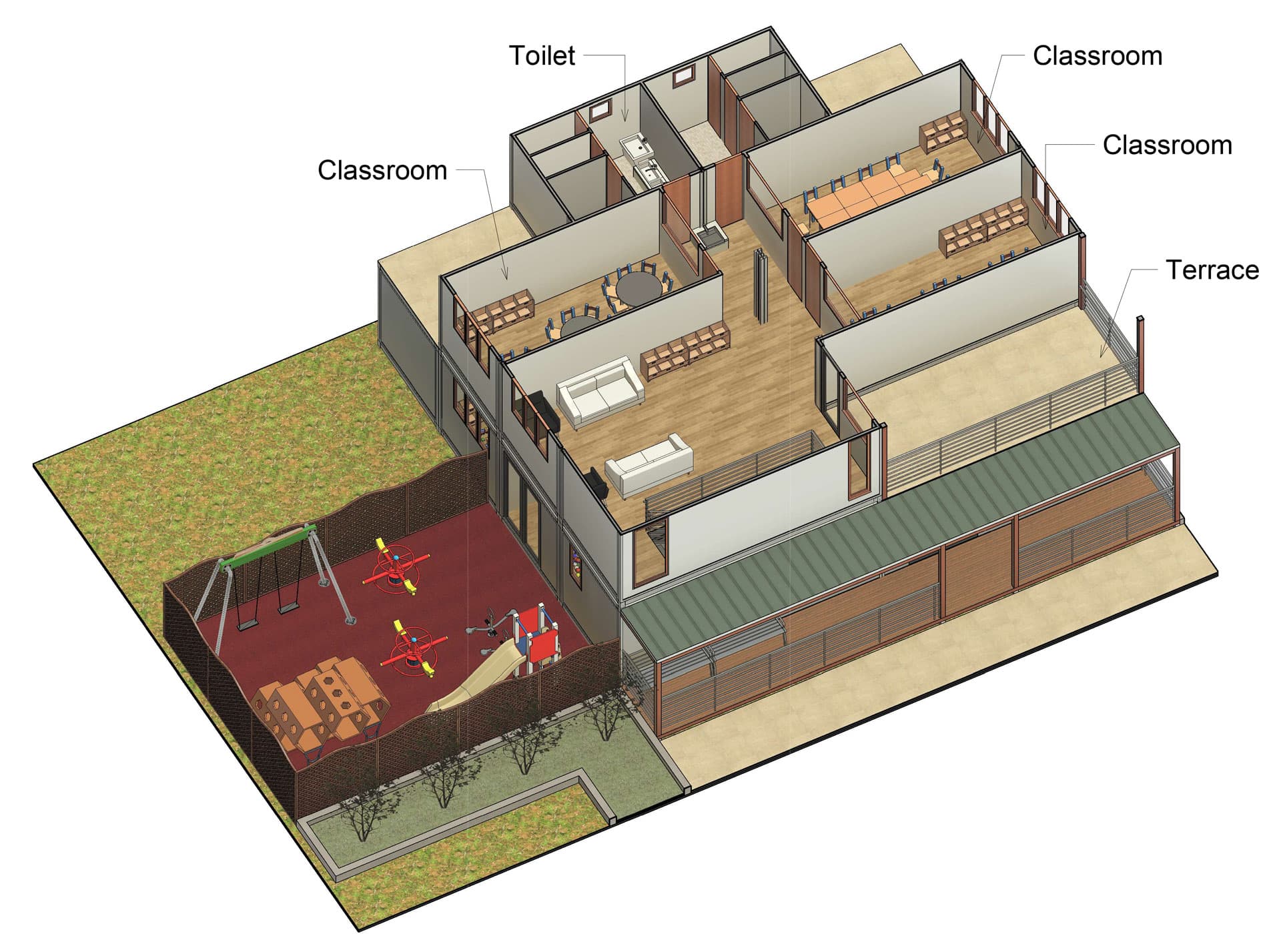 Pre-School 3D Floor Plan