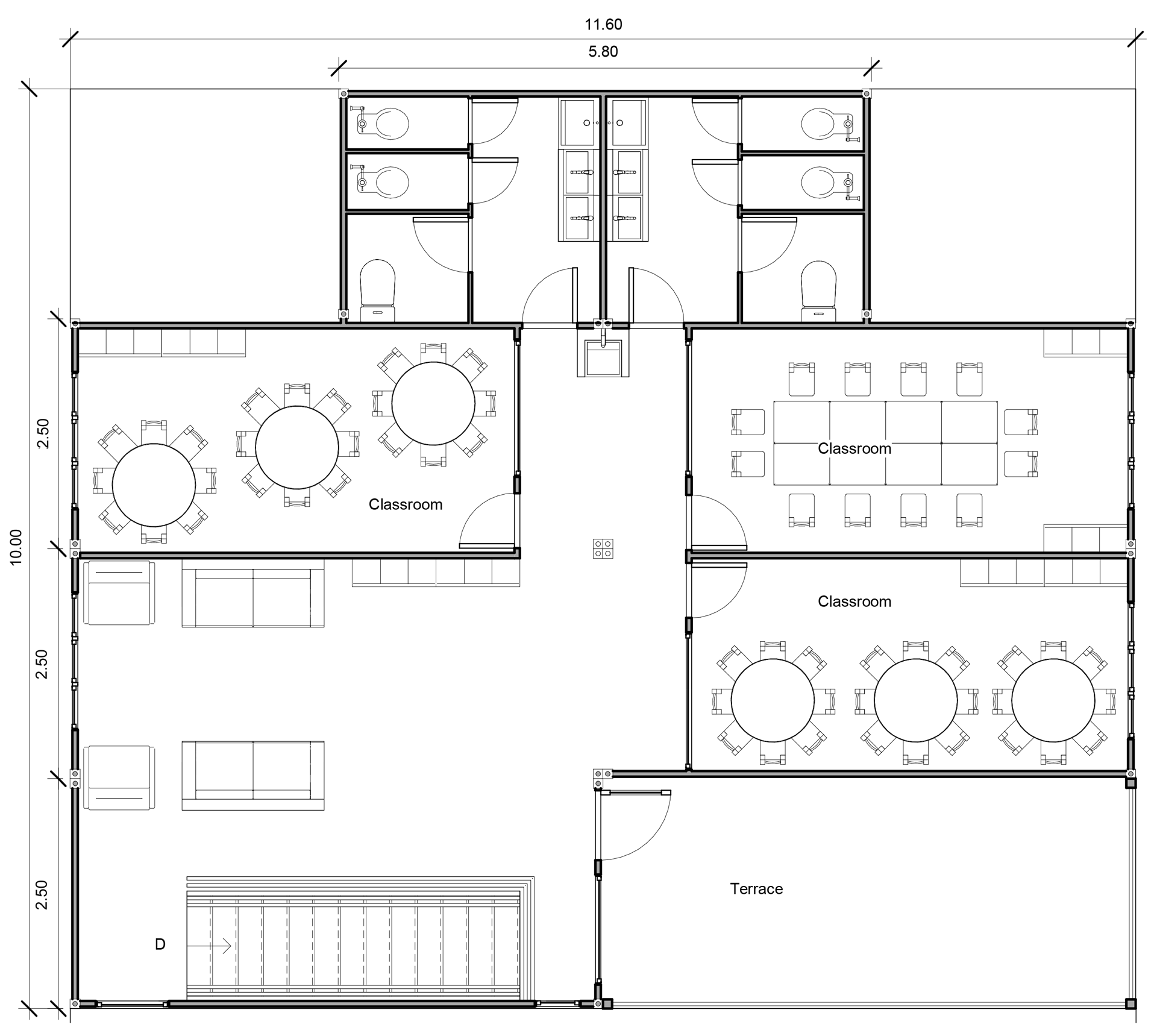 Pre-School 2D Floor Plan