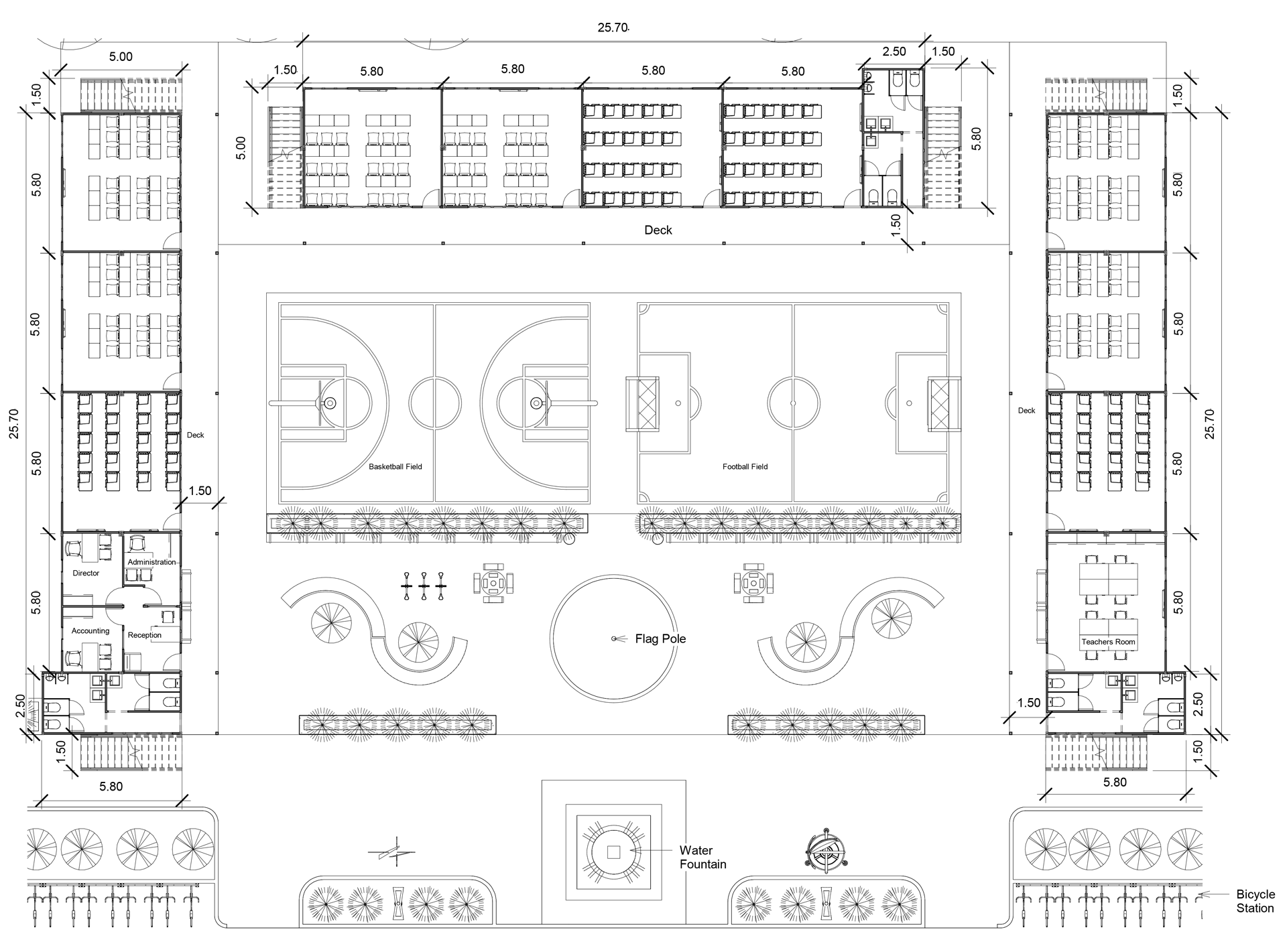 School 2D Floor Plan